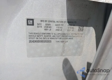 2014 Buick Regal Turbo/E-Assist Premium I from USA, damaged, VIN 2G4GN5EX8E9262635